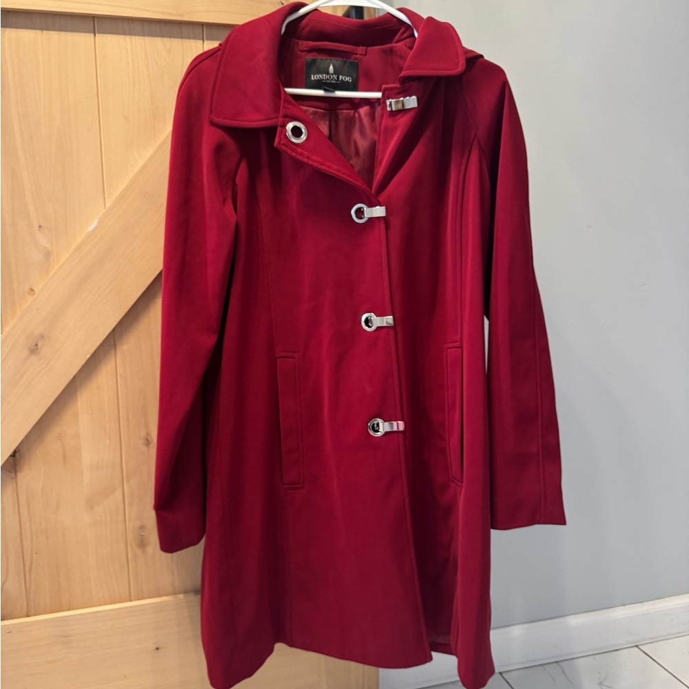 London Fog Women's Crimson Trench Coat